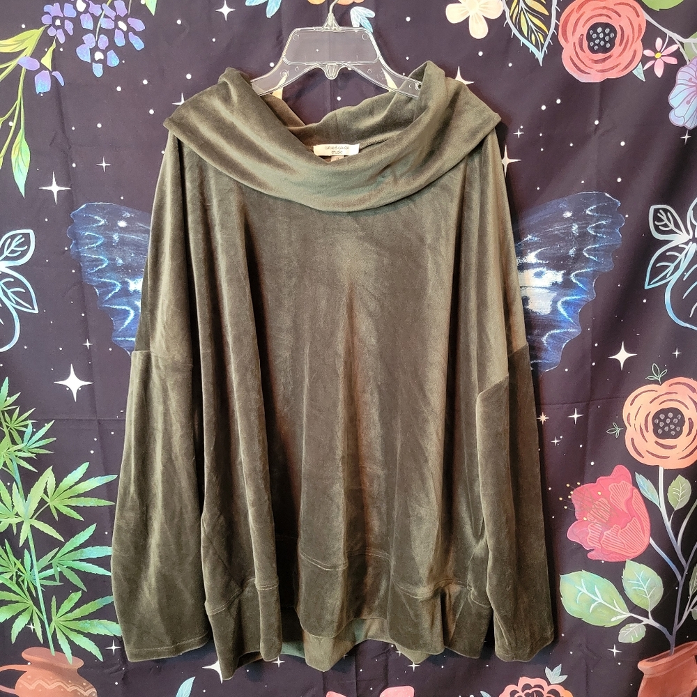 Fancy Velvet Green Top Very soft & Comfy